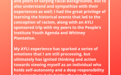 Update from the Antiracist Youth Leadership Institute