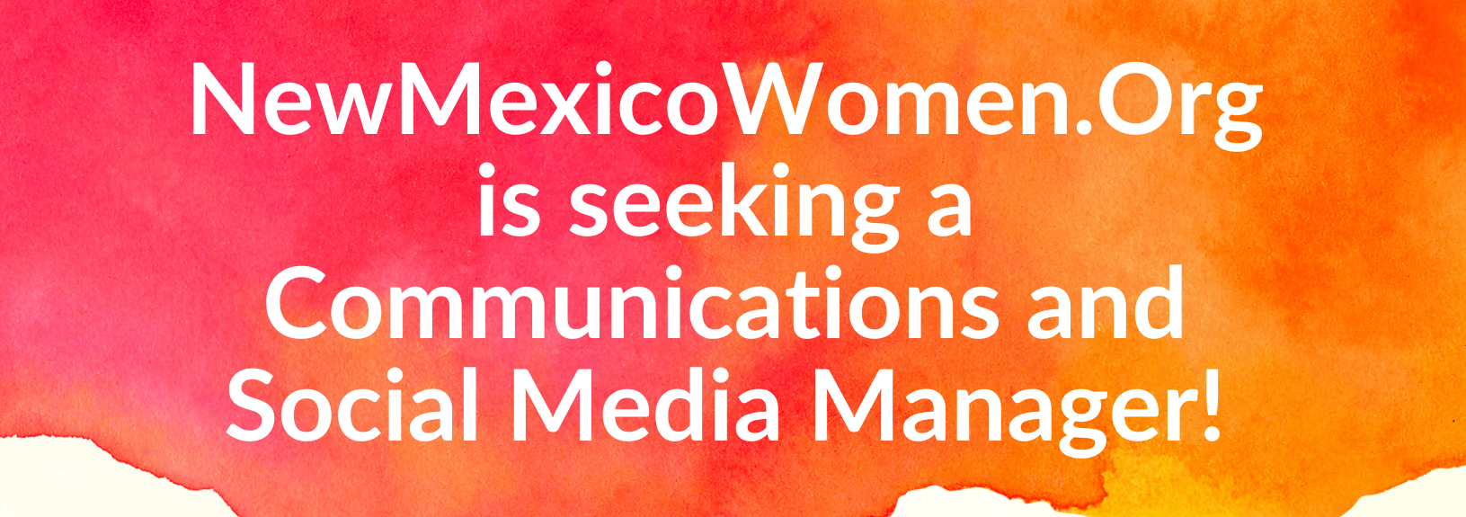 We are hiring a Communications and Social Media Manager!